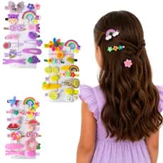 Presilha Infantil Kit 14 Tic Tac Colorido Acessórios Cabelo Menina Laço Flor Frutas Tic Tac