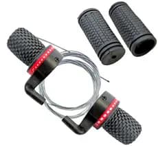 Alavanca Passador Trocador De Marchas Punho Para Bicicleta 18 E 21 Vel. Grip Shif + Par de Manopla + Cabos