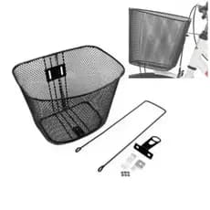 Cesta de Bike Aramada Bicicleta Aro 26 e 24 Dianteira Completa Preta