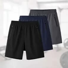 Bermuda Short Praia Dry-Fit Alto Padrão Bolso Zíper Masculino Academia Treino Fitness Secagem Rápida