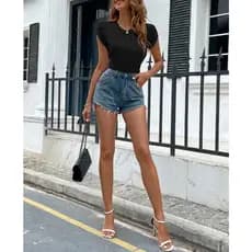 BLUSA FEMININA DE MANGA CURTA E TRANSPASSADA - DISPONÍVEL EM VÁRIAS CORES E TAMANHOS