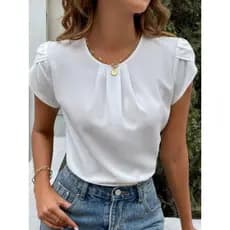 Blusa Feminina Manga Transpassada – Modelagem Perfeita e Cores para Todos os Estilos