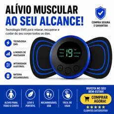 Massageador Elétrico Portátil EMS Recarregável USB Para Pescoço Costas Alívio Muscular Relaxante