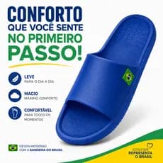 Chinelo Slide Brasil Bandeira Copa Leve Confortável Masculino Feminino Antiderrapante Dia a Dia