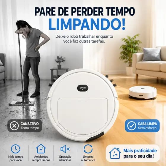Robô Aspirador de Pó Recarregável 110v - (Cores Sortidas)
