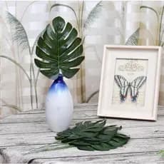 10 unidades Artificial Monstera Folha Deixa Plástico Planta Tropical Palma Casamento Praia Decoração Home Garden