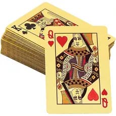 Baralho Dolar Dourado Ouro Folheado A Prova D'agua Poker Truco Cartas Jogos Para Várias Ocasiões De Festa