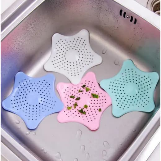 2 Tampa De Silicone Ralo Pia Tampa Estrela Cozinha Banheiro Universal Filtro