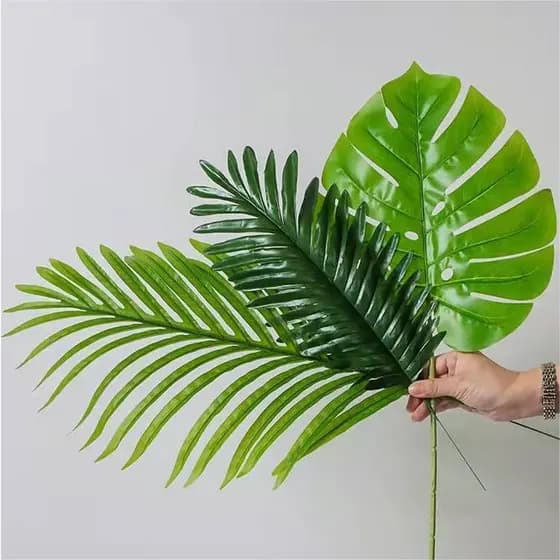 20 Folhas Artificial Casa Decoração Verde Planta Simulação Promoções