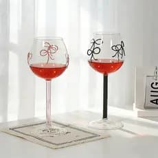 Taça de vinho criativa em vidro borossilicato de alta qualidade, em formato de arco 3D, copo para suco, taça de vinho, t