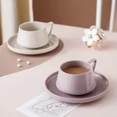 Caneca de chá da tarde para escritório em casa, estilo Cerâmica Ins, conjunto criativo e simples de xícara de café e pir