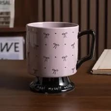 Caneca de cerâmica nórdica artística, xícara de café vintage criativa, taça de café da manhã para casais, design simples