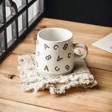 Caneca de cerâmica para uso doméstico, caneca de café da manhã de nicho, caneca de café com leite rústica vintage de est