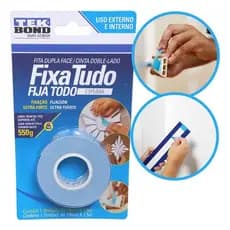 Fita Fixa Tudo Dupla Face Espuma Uso 19mm X 1,5m Tekbond