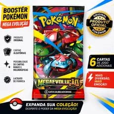 Booster Pokemon Coleção Mega Evolução Lacrado 6 Cartas