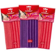 KIt 3 Panos Microfibra 2em1 Esfrega Seca Cozinha Condor