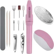 Kit Lixa de Unha Elétrica profissional portátil caneta elétrica de manicure e pedicure