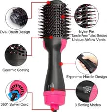 Escova Alisadora Secadora Modeladora Stepone 127v Cabelo Modelado e Movimento Íons de Cerâmica 1200W