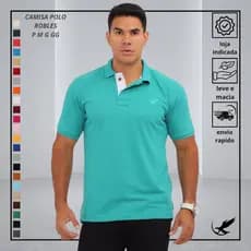 Camisa Gola Polo piquet básico Masculina P/M/G/GG robles