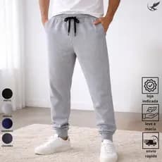 Calça Moletom Jogger Unissex Com Bolsos Confortável Academia Casual