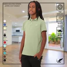 Camisa Polo Básica Piquet Manga Curta Infantil Juvenil Menino Cores Vibrantes Tamanho 4 ao 16