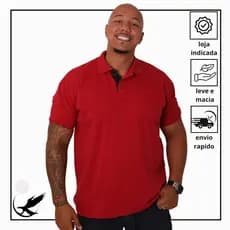 Camisa Masculina Polo Piquet Plus Size Clasica Elegante Original Robles