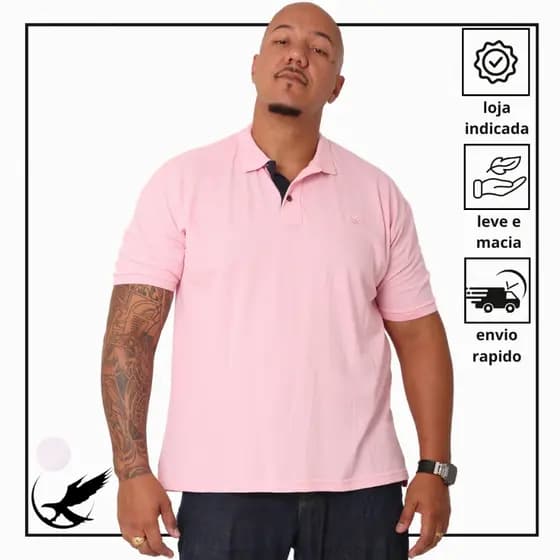 Camisa Masculina Gola Polo Plus Size Extra Grande G1 G2 G3 Premium