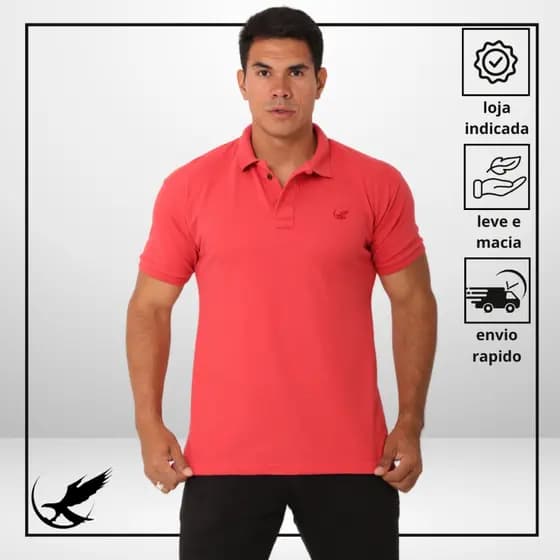 Camisa Polo Masculina Algodão Piquet Original