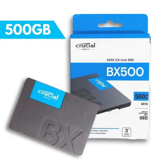 Hd Ssd 500Gb Crucial BX500 2.5'' SATA III 6Gb/s CT500BX500SSD1