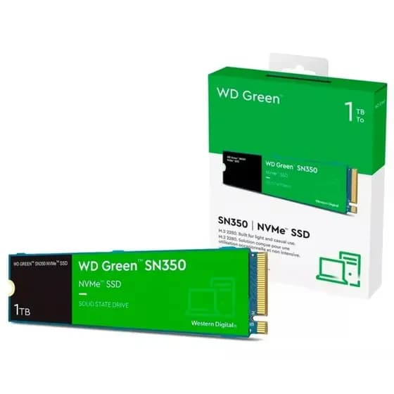 Hd Nvme 1Tb WD Green SN350 M.2 2280 PCIe Gen3 x4 WDS100T3G0C