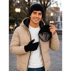 Kit 2 Toucas Gorro Pretas Inverno Forrada Pelinhos Antialérgica Super Quente Unissex