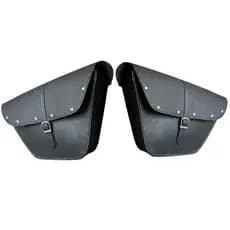 Alforge Couro Legitimo Intruder 125 E 250 E Chopper Road Reforçado Impermeabilizado Par