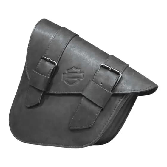 Alforge Lateral Moto Couro Legitimo Reforçado Hd, Skull