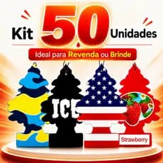 KIT 50 UNIDADES Pinheiros Aromatizante Automotivo Cheirinho para Carro e Ambientes - Brindes - Renvenda