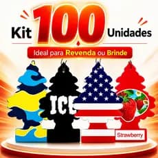 KIT 100 Unidades Pinheiros Aromatizante Automotivo Cheirinho para Carro e Ambientes Revenda - Brinde