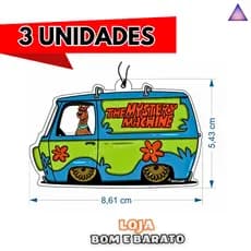 Kit 3 Unidades Van do Scooby Cheirinho Aromatizante de Carro e Ambiete - Bom e Barato