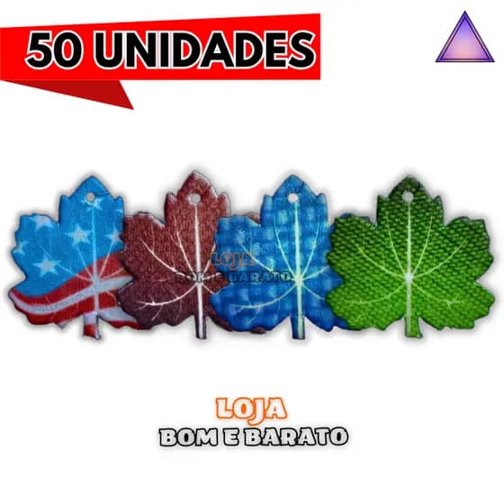 Kit 50 ou 30 Unidades Cheirinho Aromatizante de Carro e Ambiente Trevo da sorte / Máscara Insana - Bom e Barato