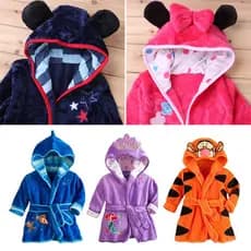 0-5 Anos De Idade Cinto Infantil De Outono E Inverno Desenho Animado Roupas De Casa Fofa Pijama Roupão De Banho