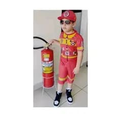 Fantasia Infantil Bombeiro Menino com Boné