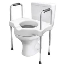 Assento Vaso Sanitário Elevado Com Barras Laterais Suporte