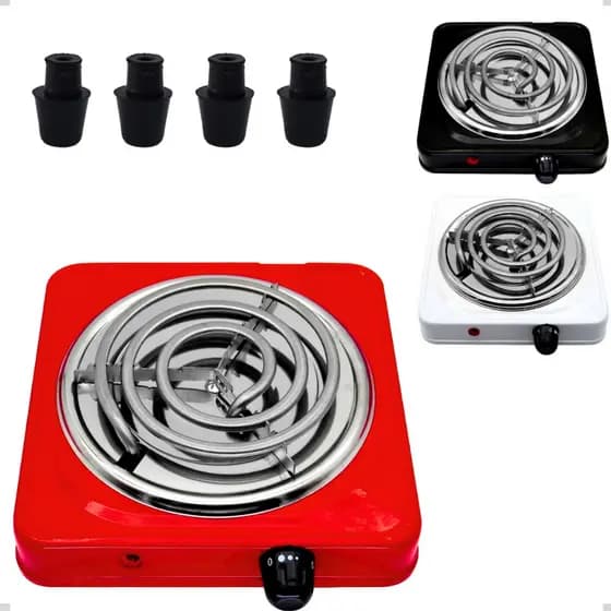 Fogão Cooktop Elétrico 1000w Fogareiro Portátil 1 Boca Inox