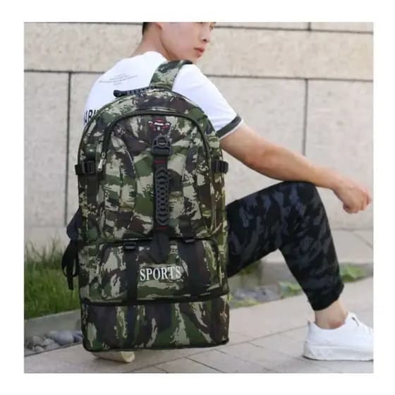 Mochila Cargueira Grande Camping Impermeável Trilha Masculina Feminina Unissex