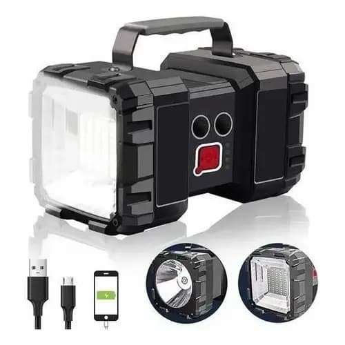 Lanterna Holofote Super Potente Led Recarregável 40w