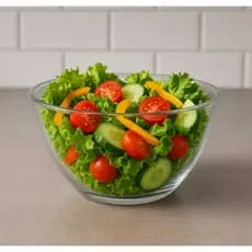 Tigela Saladeira ACRÍLICA Cristal Transparente 3500ml, Tijela Bowl ACRÍLICA Resistente Sobremesa