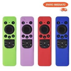 Capa Case Controle de Silicone Antiderrapante Várias Cores com Alça Smart Tv Samsung