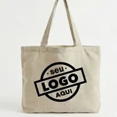 Kit 10 Bolsa ecobag de Linho 30x32 personalizada com sua Arte . Foto. imagem