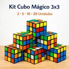 Cubo Mágico 3x3 Profissional Educativo – Kit 1 5 Unidades – Jogo Inteligente