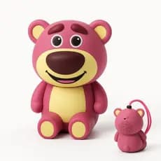 Caixa De Som Portátil Ursinho Bluetooth Caixinha Infantil 8W RMS MP3 USB Suporta cartão de memoria