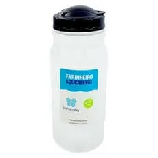 Farinheiro/Açucareiro Transparente Tampa Diversas Cores 600 Ml