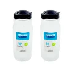 Kit 2 Farinheiro/Açucareiro Transparente Tampa Diversas Cores 600 Ml